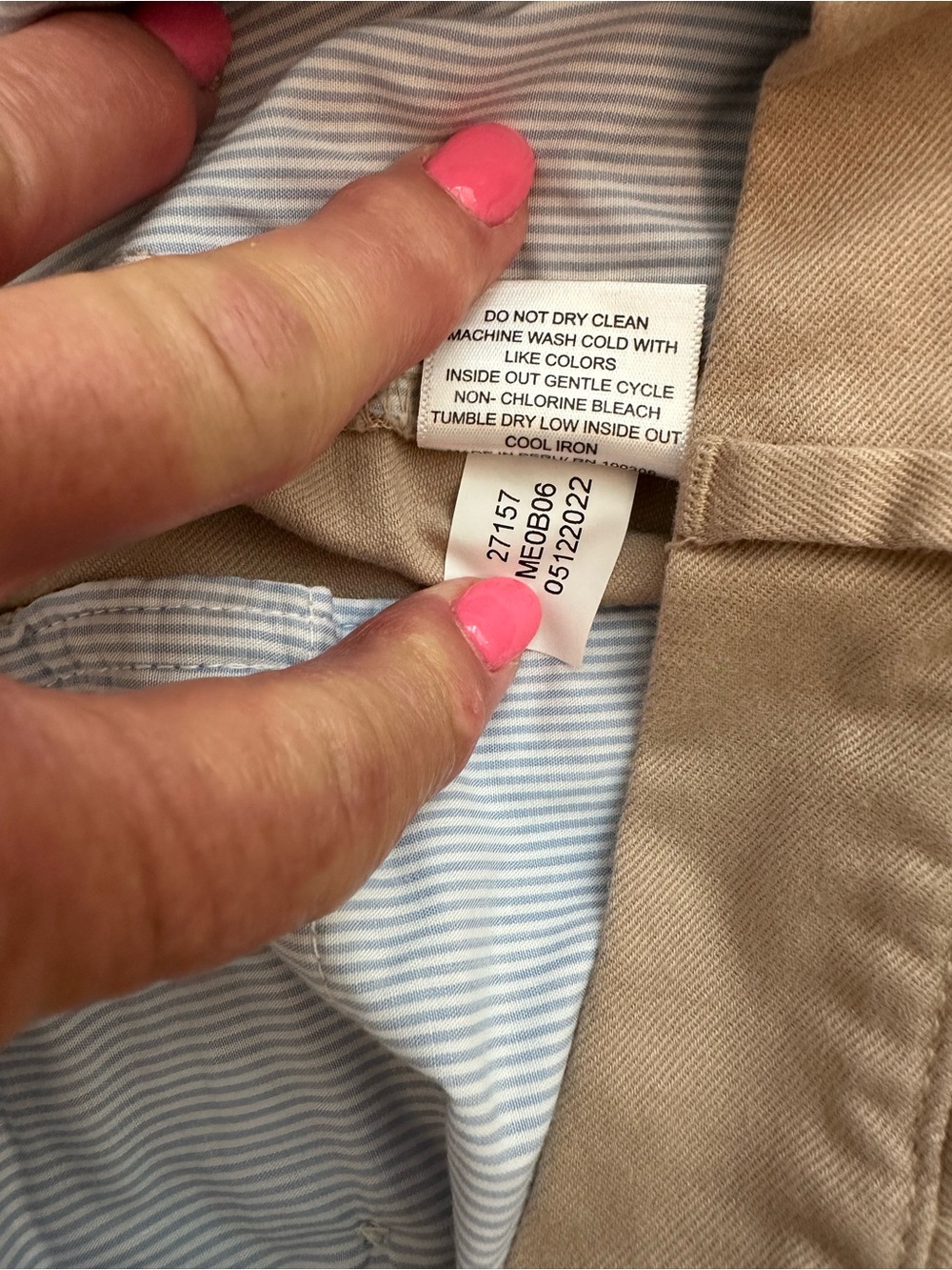Peter Millar Crown Flat Front Chino Pants - Khaki Tan 32 - Picture 7 of 9